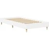Lova Lovos rėmas Be Čiužinio Baltas 75x190 cm Inžinierinė mediena