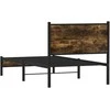Lova Lovos rėmas be čiužinio, dūminio ąžuolo, 75x190cm, metalas