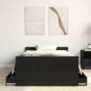 Lova Lovos rėmas Juodas ąžuolas 203 x 93 x 50 cm Apdirbta mediena