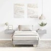 Lova lovos rėmas be čiužinio pilka 75x190 cm inžinerinė mediena