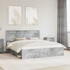 Lova Lovos rėmas Betoninė 180 x 200 cm Kietos pušies mediena