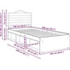 Lova Lovos rėmas Betono pilka 100 x 200 cm Kietos pušies mediena