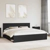 Lova Lovos rėmas Juoda 200 x 200 cm Kietos pušies mediena