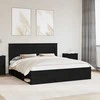 Lova Lovos rėmas Juoda 200 x 200 cm Kietos pušies mediena
