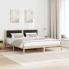 Lova Lovos rėmas Juoda 200 x 200 cm Kietos pušies mediena