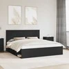 Lova Lovos rėmas Juoda 200 x 200 cm Kietos pušies mediena
