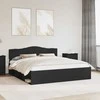 Lova Lovos rėmas Juoda 200 x 200 cm Kietos pušies mediena