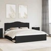 Lova Lovos rėmas Juoda 200 x 200 cm Kietos pušies mediena