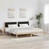 Lova Lovos rėmas Juoda 200 x 200 cm Kietos pušies mediena