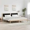 Lova Lovos rėmas Juoda 200 x 200 cm Kietos pušies mediena
