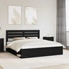 Lova Lovos rėmas Juoda 200 x 200 cm Kietos pušies mediena