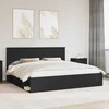 Lova Lovos rėmas Juoda 200 x 200 cm Kietos pušies mediena