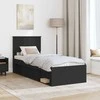 Lova Lovos rėmas Juoda 75 x 190 cm Kietos pušies mediena
