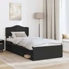 Lova Lovos rėmas Juoda 75 x 190 cm Kietos pušies mediena