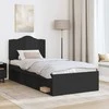 Lova Lovos rėmas Juoda 75 x 190 cm Kietos pušies mediena