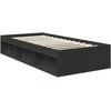 Lova Lovos rėmas Juoda 90 x 190 cm Kietos pušies mediena