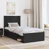 Lova Lovos rėmas Juoda 90 x 190 cm Kietos pušies mediena