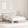Lova Lovos rėmas Natūrali 135 x 190 cm Kietos pušies mediena