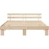 Lova Lovos rėmas Natūrali 180 x 200 cm Kietos pušies mediena