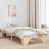 Lova Lovos rėmas Natūrali 90 x 190 cm Kietos pušies mediena
