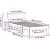 Lova Lovos rėmas Natūrali 90 x 200 cm Kietos pušies mediena