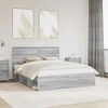Lova Lovos rėmas Pilkas Sonoma 160 x 200 cm Kietos pušies mediena