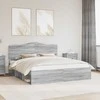 Lova Lovos rėmas Pilkas Sonoma 180 x 200 cm Kietos pušies mediena