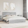 Lova Lovos rėmas Pilkas Sonoma 180 x 200 cm Kietos pušies mediena