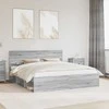 Lova Lovos rėmas Pilkas Sonoma 180 x 200 cm Kietos pušies mediena
