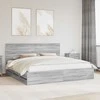 Lova Lovos rėmas Pilkas Sonoma 200 x 200 cm Inžinerinė mediena