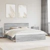 Lova Lovos rėmas Pilkas Sonoma 200 x 200 cm Apdirbta mediena