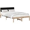Lova Lovos rėmas Ruda ir juoda 120 x 190 cm Pušies masyvas