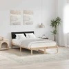 Lova Lovos rėmas Ruda ir juoda 120 x 190 cm Pušies masyvas