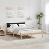 Lova Lovos rėmas Ruda ir juoda 140 x 190 cm Pušies masyvas