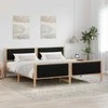 Lova Lovos rėmas Ruda ir juoda 200 x 200 cm Pušies masyvas