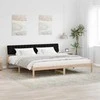 Lova Lovos rėmas Ruda ir juoda 200 x 200 cm Pušies masyvas