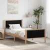 Lova Lovos rėmas Ruda ir juoda 90 x 190 cm Pušies masyvas