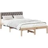 Lova Lovos rėmas Ruda ir taupe 120 x 190 cm Pušies masyvas