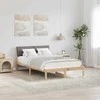 Lova Lovos rėmas Ruda ir taupe 120 x 200 cm Pušies masyvas