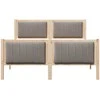Lova Lovos rėmas Ruda ir taupe 140 x 190 cm Pušies masyvas