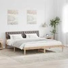 Lova Lovos rėmas Ruda ir taupe 180 x 200 cm Pušies masyvas