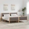 Lova Lovos rėmas Ruda ir taupe 200 x 200 cm Pušies masyvas