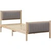 Lova Lovos rėmas Ruda ir taupe 90 x 190 cm Pušies masyvas