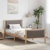 Lova Lovos rėmas Ruda ir taupe 90 x 200 cm Pušies masyvas