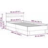 Lova Lovos rėmas Senas medis 203 x 95 x 70 cm Apdirbta mediena