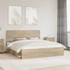 Lova Lovos rėmas Sonoma 200 x 200 cm Kietos pušies mediena