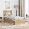 Lova Lovos rėmas Sonoma ąžuolas 75 x 190 cm Kietos pušies mediena