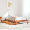Lova Lovos rėmas su be čiužinio, ruda, 75x190cm, pušies masyvas