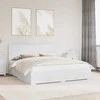 Lova Lovos rėmas su galvūgalio Balta 180 x 200 cm Apdirbta mediena