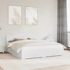 Lova Lovos rėmas su galvūgalio Balta 180 x 200 cm Apdirbta mediena